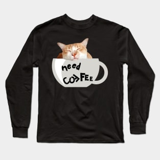 Need Coffee (Grey Cup) Long Sleeve T-Shirt